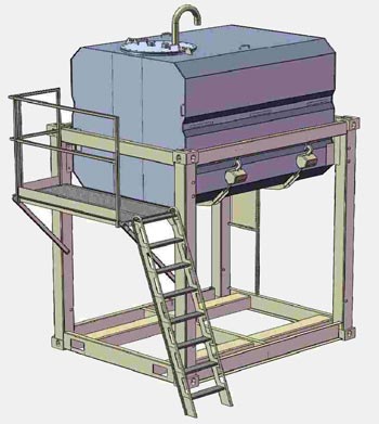Gravity Fed Fuel Storage Tank
