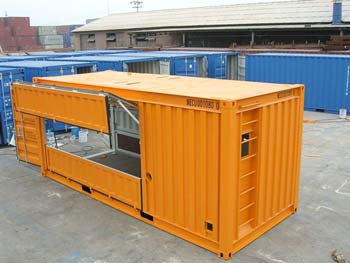 ISO Full opening side door orange container